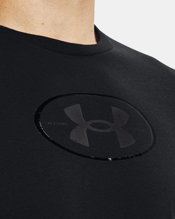 Men's UA Armour Repeat Short Sleeve, Black, pdpMainDesktop image number 3